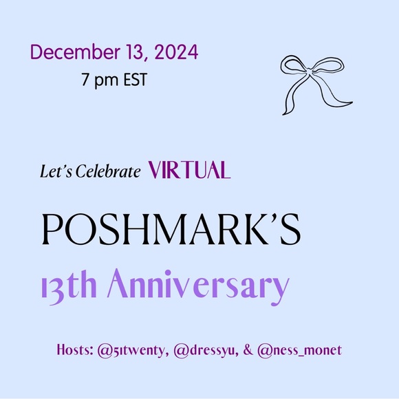 2024 Poshmark Turns 13th Virtual Celebration Anniversary Posh Party Birthday - Picture 7 of 12